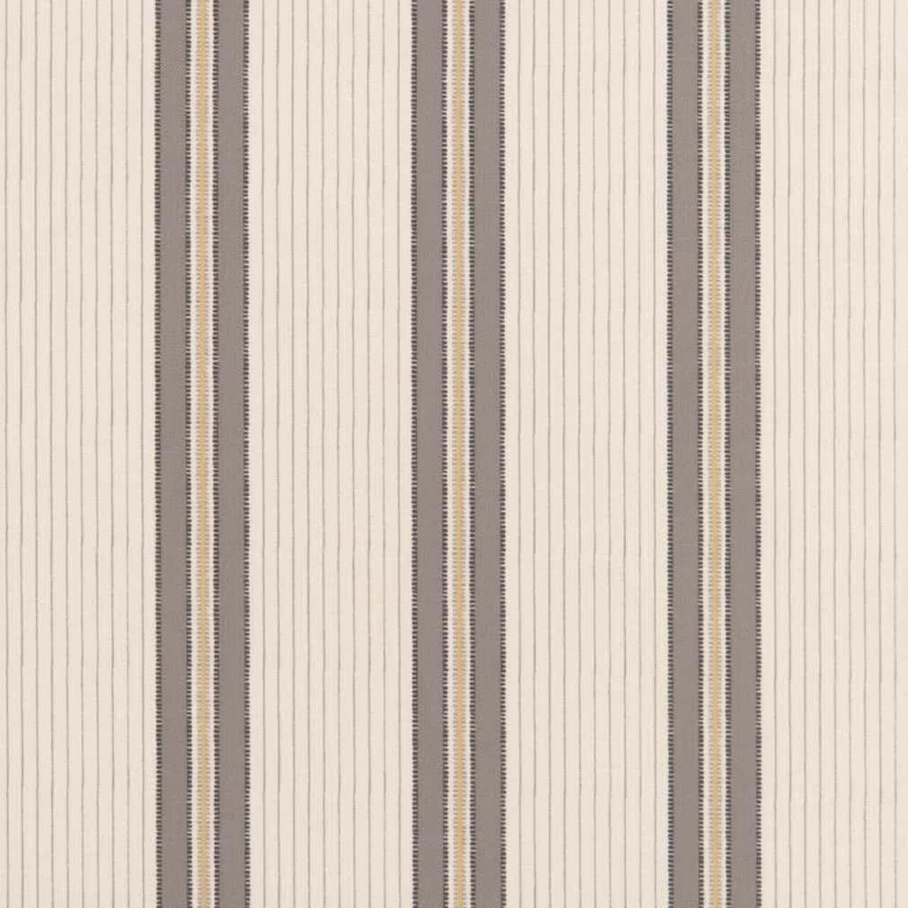 Yellow Grey Stain & Water Resistant Performance Pet Friendly Stripe Linen Look Print Upholstery Fabric by The Yard - SKU: Odessa Stone